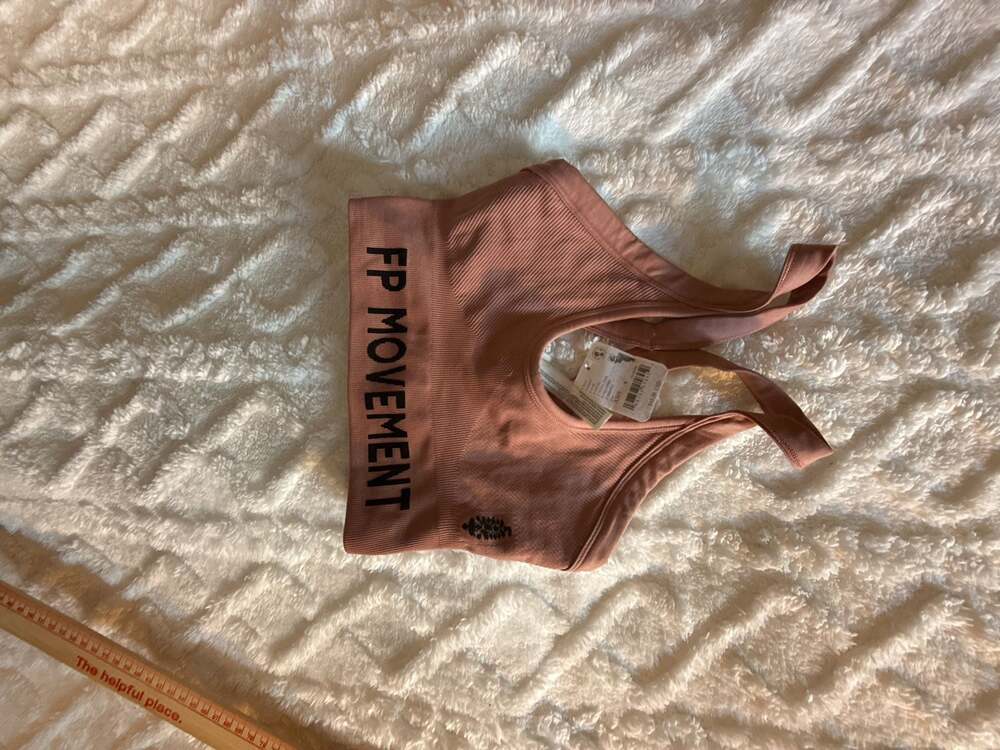 FP Movement Long Haul Logo Bra in C Petal Pink